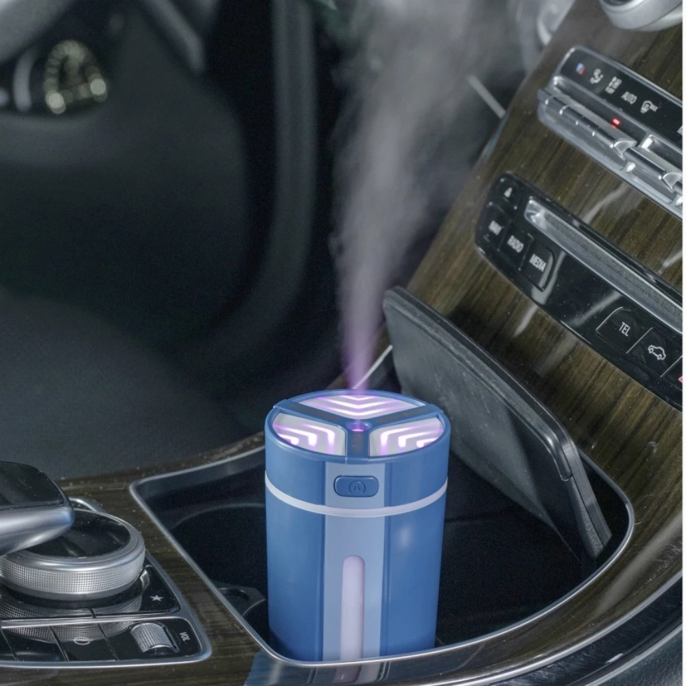 New Arrivals Intelligent 800mah Car Air Freshener Colorful Led Air Humidifier Portable Usb Mini Car Aroma Diffuser Humidifier