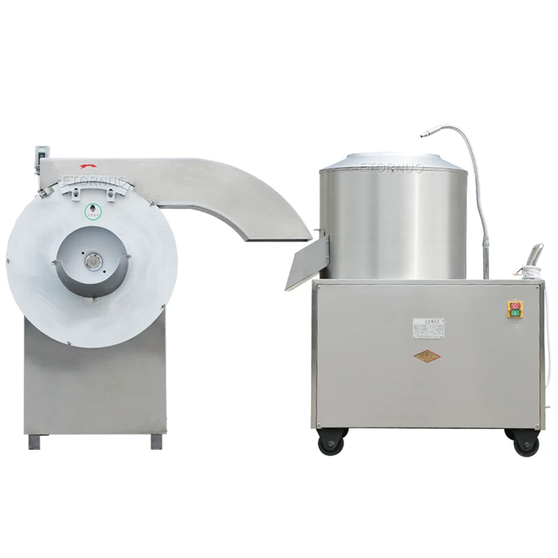 High Capacity 750kg per Hour Automatic Electric Potato Peeling and Chipping Machine