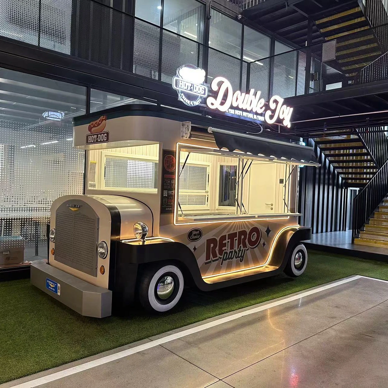 Jekeen factory stainless steel Food Truck Coffee  Mobile trailer Restaurants koisk for Korean Japan Market of Miko