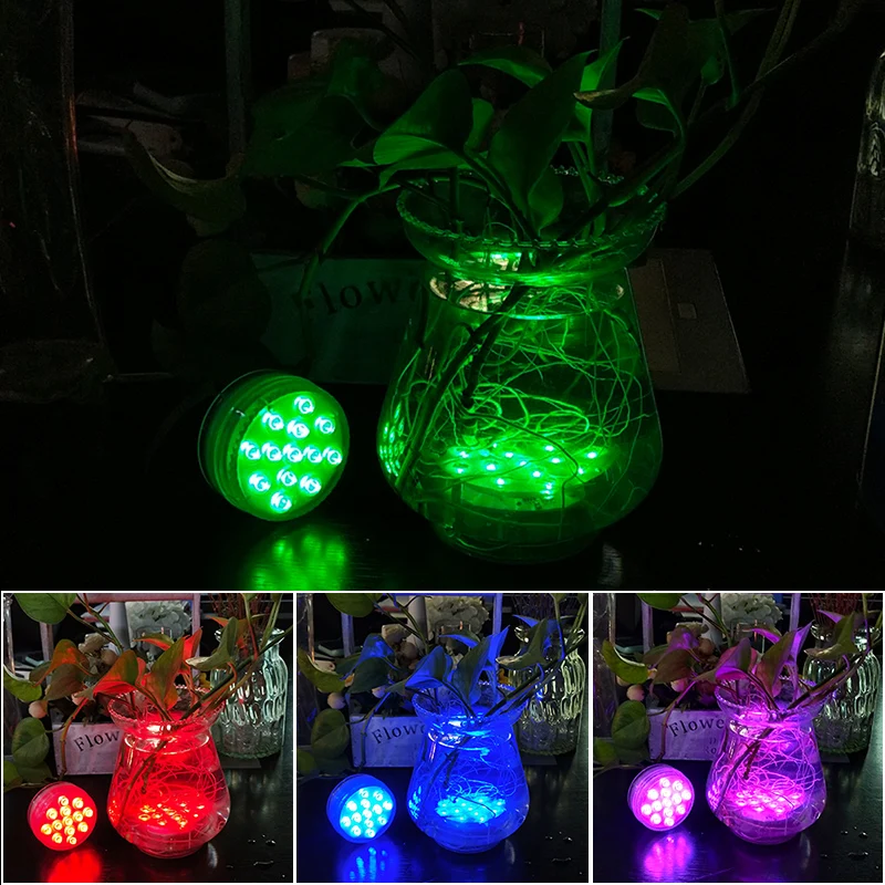  Battery Under Water Ip68 Waterproof Suction Cup Swimming Pool Light Led Underwater Submersible Remote