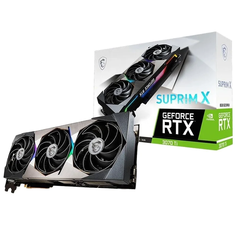 2022 3070ti видеокарта GeForce RTX 3070 Ti SUPRIM X 8G LHR MSI игровая видеокарта для настольного компьютера в наличии
