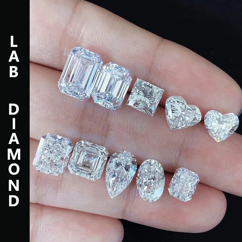 100% Pass Diamond Tester Lab Created HPHT CVD Diamond 1.0~3.0mm Small Size Lab Grown Diamond
