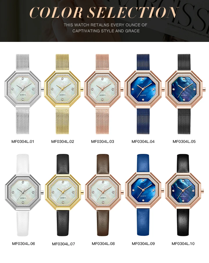 Women's Luxury Brand New Design Fancy Ladies Leather Wrist Watches