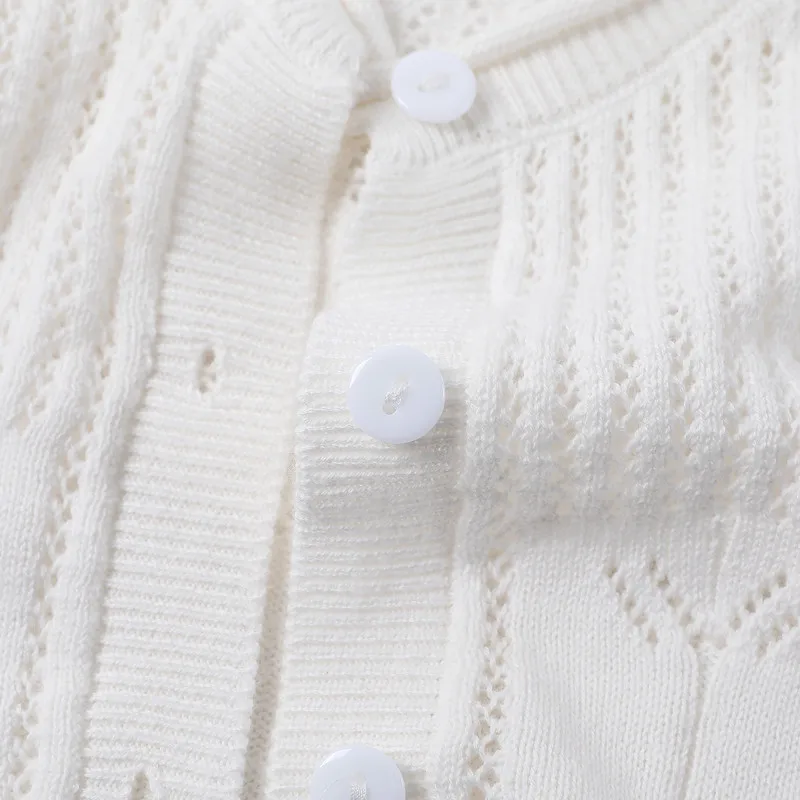 Baby Korean Knitted Cardigan Spring And Autumn Children Jacket Summer Air-Conditioned Shirt Girls Thin Sunscreen Coat