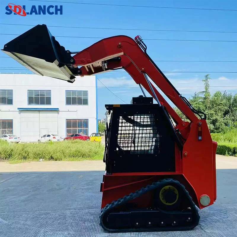 China Powerful Hydraulic track Skid Steer loader 770kg 830kg 1000kg skid steer loader with chassis EPA engine