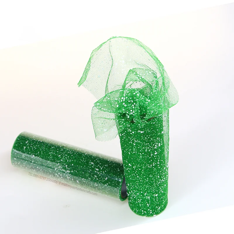 Colorful Snow Point Gauze Flower Wrapping Mesh Hexagonal Hard Net with Tulle Mesh