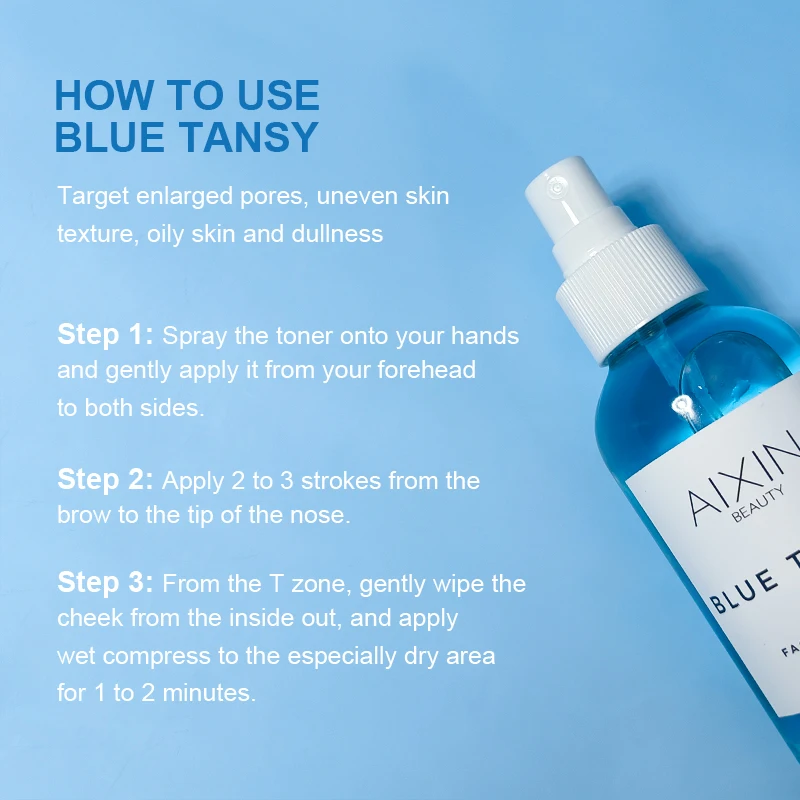 HANLINGER Private Label Hydrating Face Toner Spray Blue Tansy Facial Toner