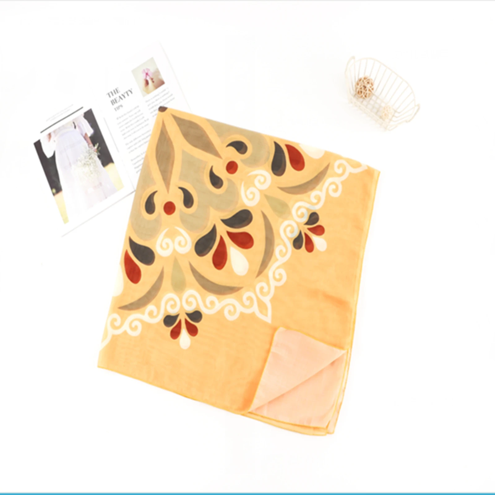 customizable Advanced textile processing hijab Balinese gauze scarf Muslim headscarf for women