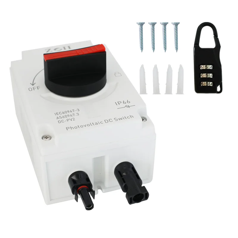 1000VDC 1500VDC 32A 63A DC Solar Isolation Isolator Switch 32A 63A 80A 100A