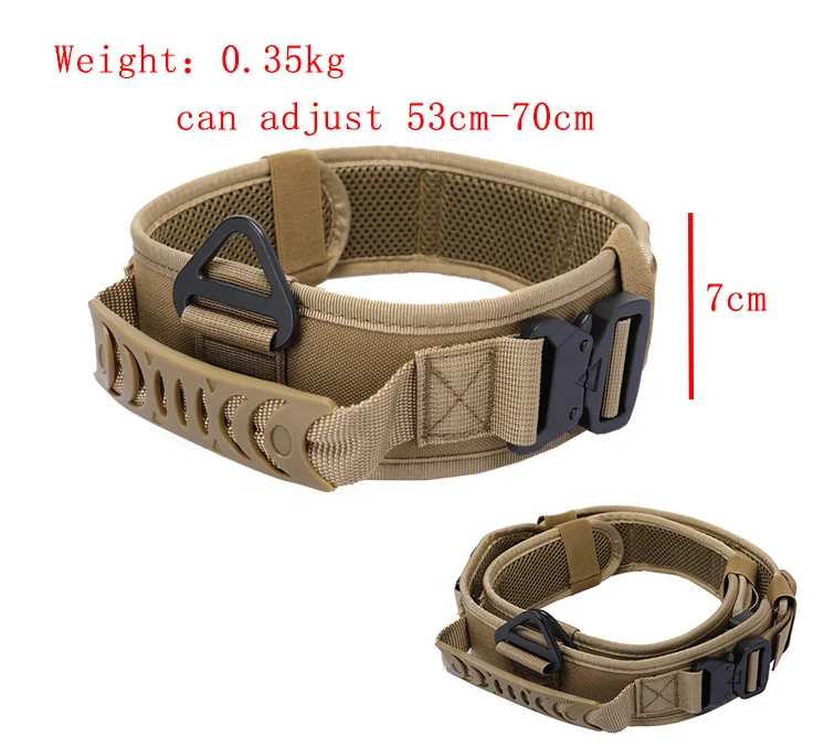 Adjustable Nylon Tactical Dog Collar Thick Training Metal Buckle Collar Quick Release For Large Dogs K9