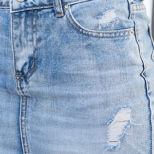 Denim Skirt Cheap Mini Sexy Jeans  Dresses Women Mid Waist  Lady Sexy Denim Short Skirt Raw Edge Split Jean Skirts for Women