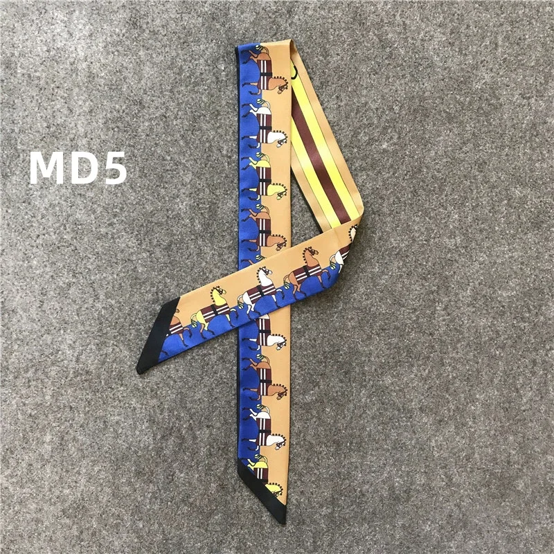 Новый дизайн модный женский шелковый шарф с принтом лошади для украшения сумки