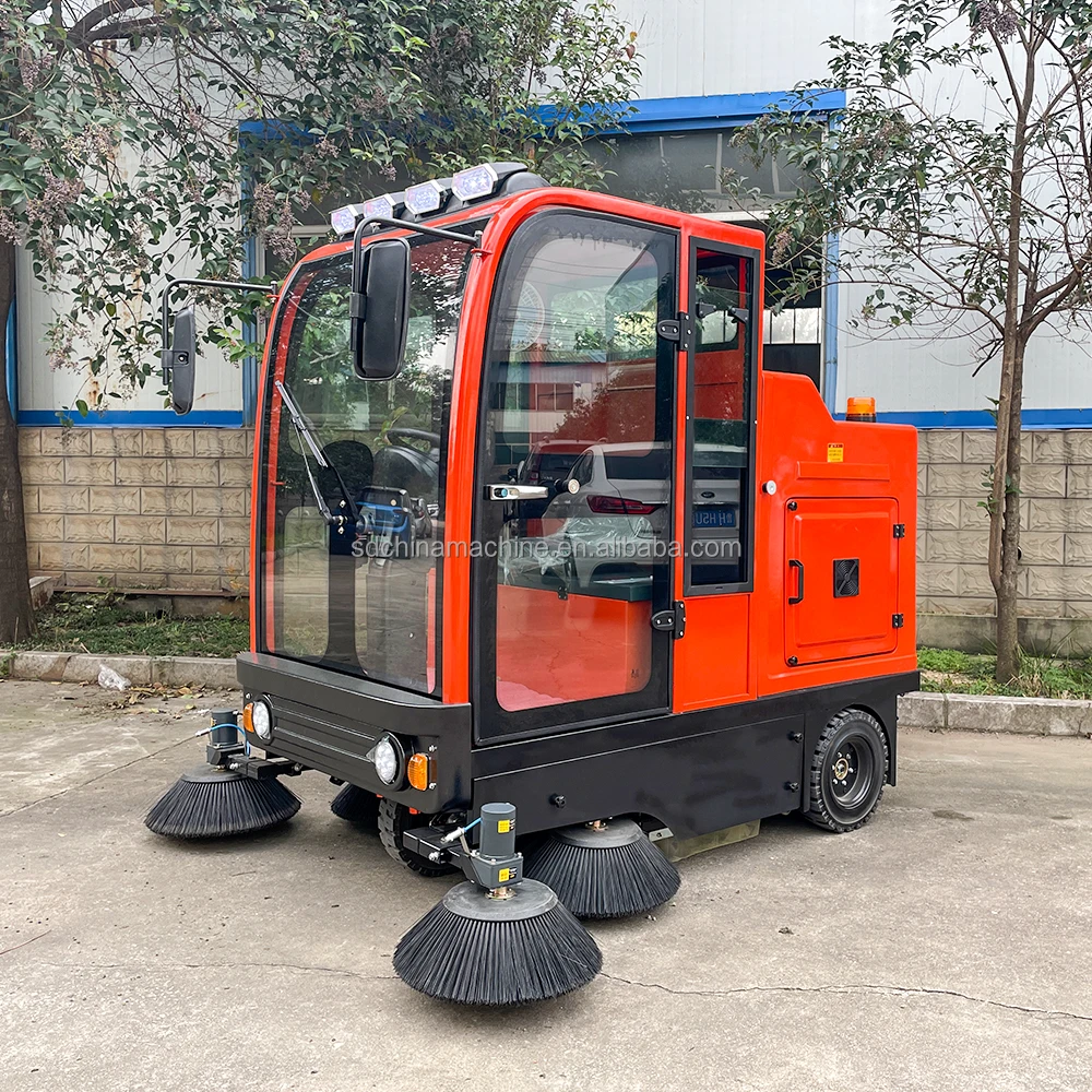 1260mm sweep width electric power road cleaning machine with wheel