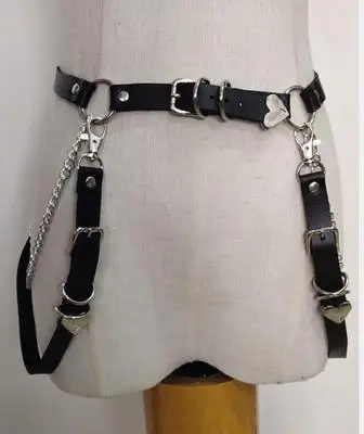 Retro Rhinestones inlaid with fashionable waist chain accessories front back Adjustable length waist belts