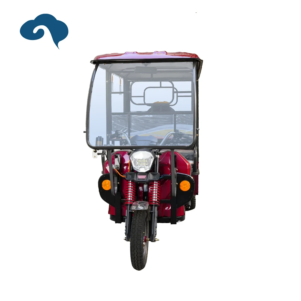 800W Electric Passengers Tricycles Tuktuk Open Three-Wheel Rickshaw Bajaj Texi for Adults 48v Voltage