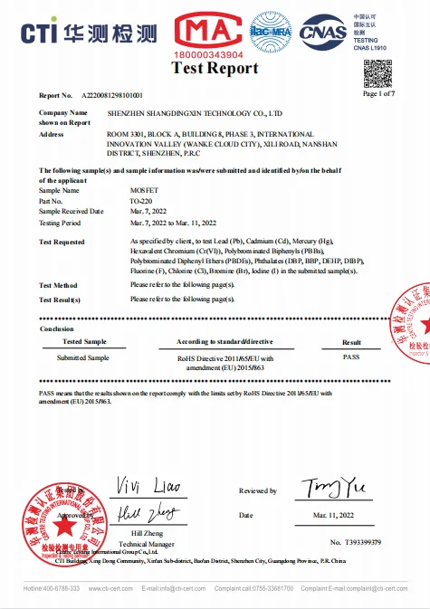 Din-Tek оригинальный МОП-транзистор 650 в 1200 Силовые транзисторы Sic Mosfet
