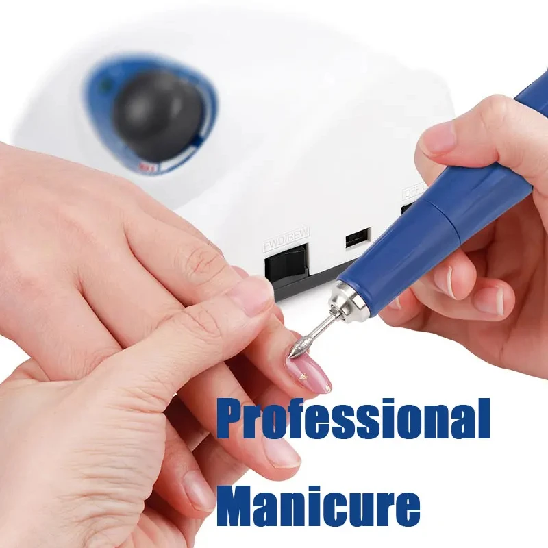 Nail drill original strong 210 freze korea 65W 35000RPM electronic manicure micromotor strong 210 with drill bits holder 16pcs