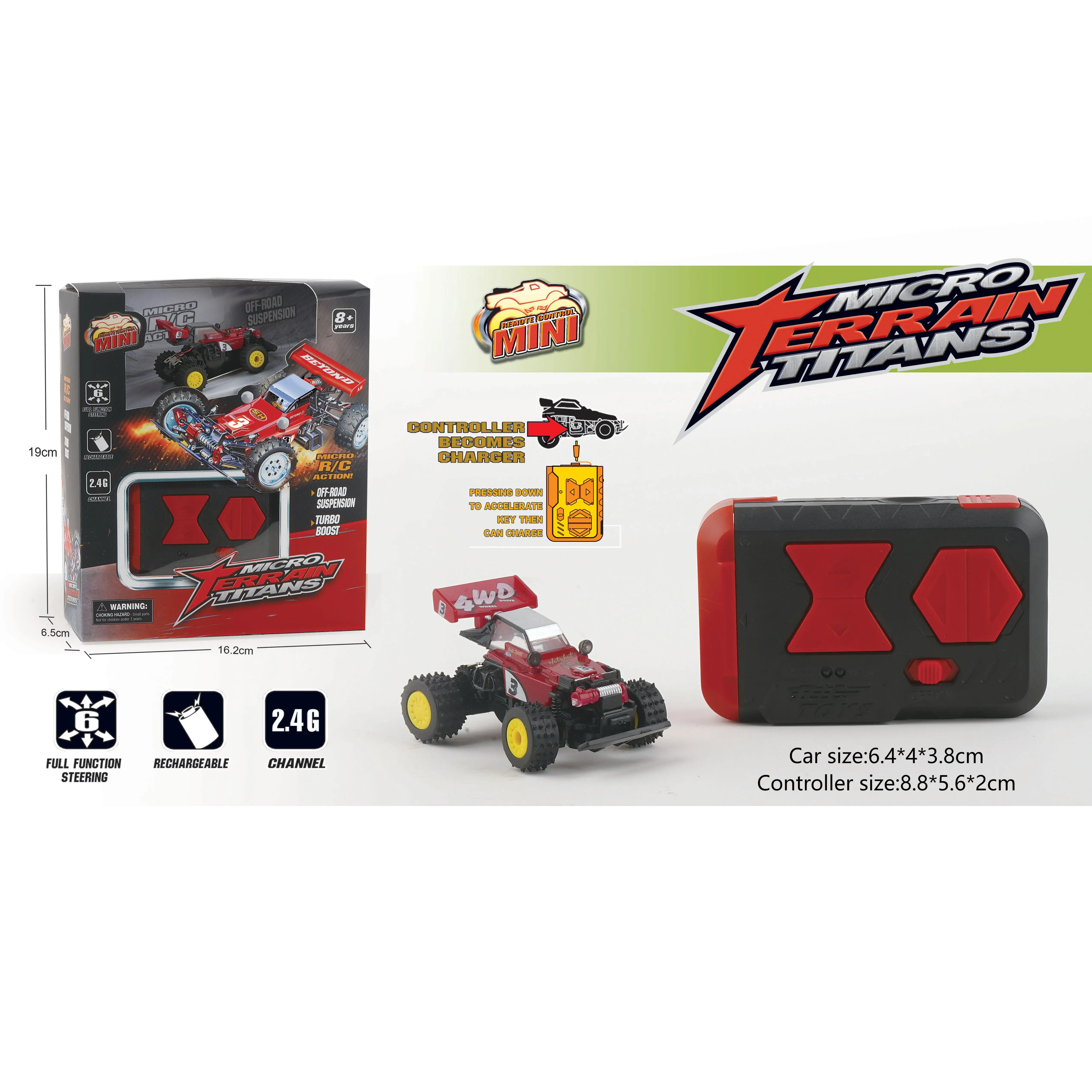 1:64 2.4G 5-Channel  7CM RC Car UV Printing Frequency Conversion Environmentally Friendly Mini Mountain Remote Control Car