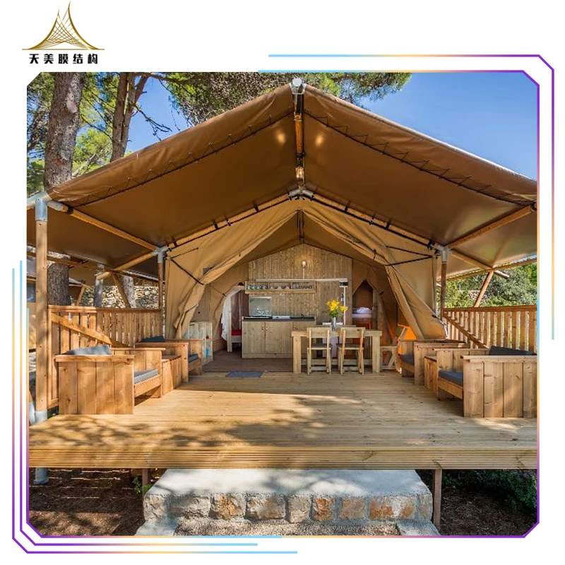 Large safari tent luxury canvas resort for accommodation