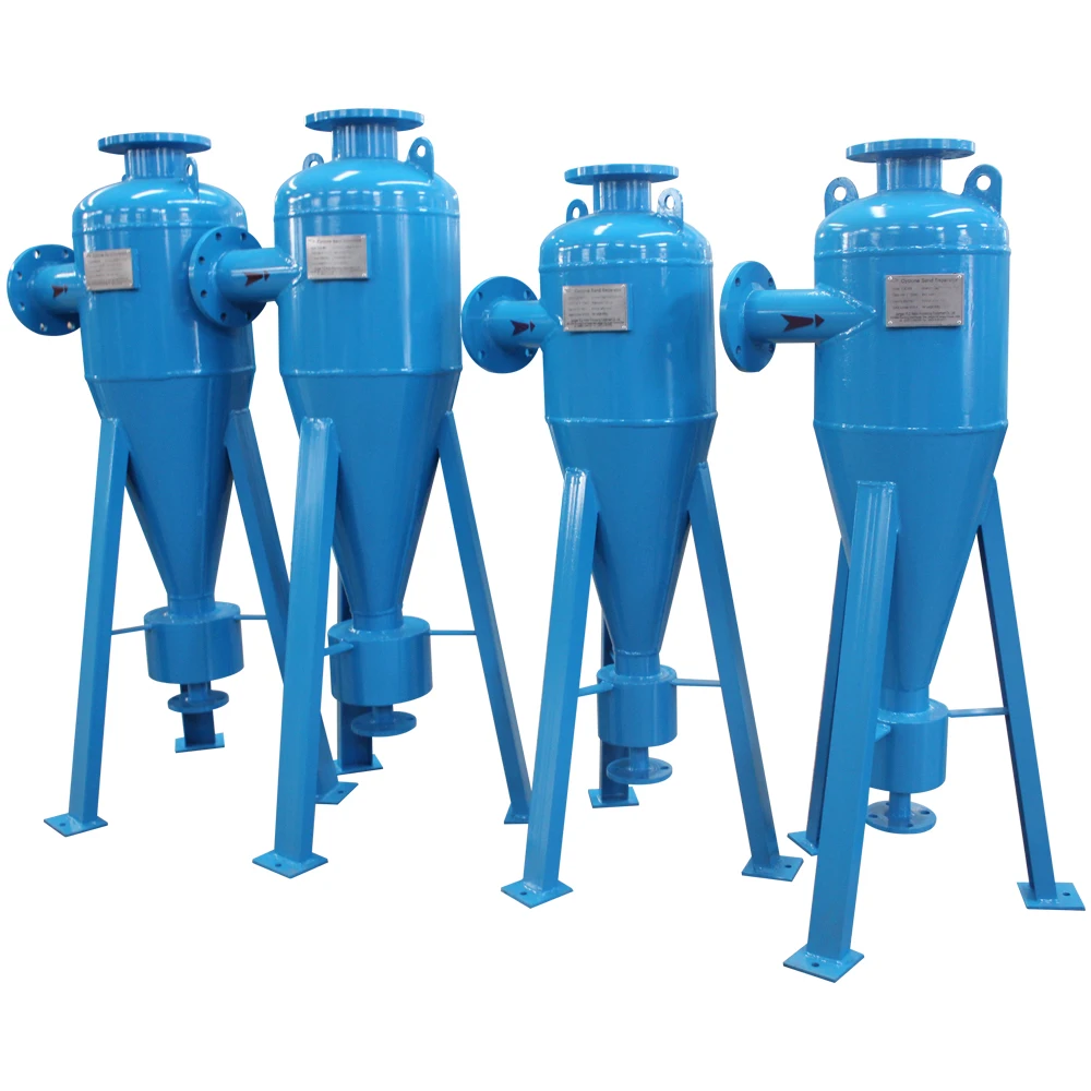 Centrifugal principle cyclone sand separator to reduce turbidity of River Water system