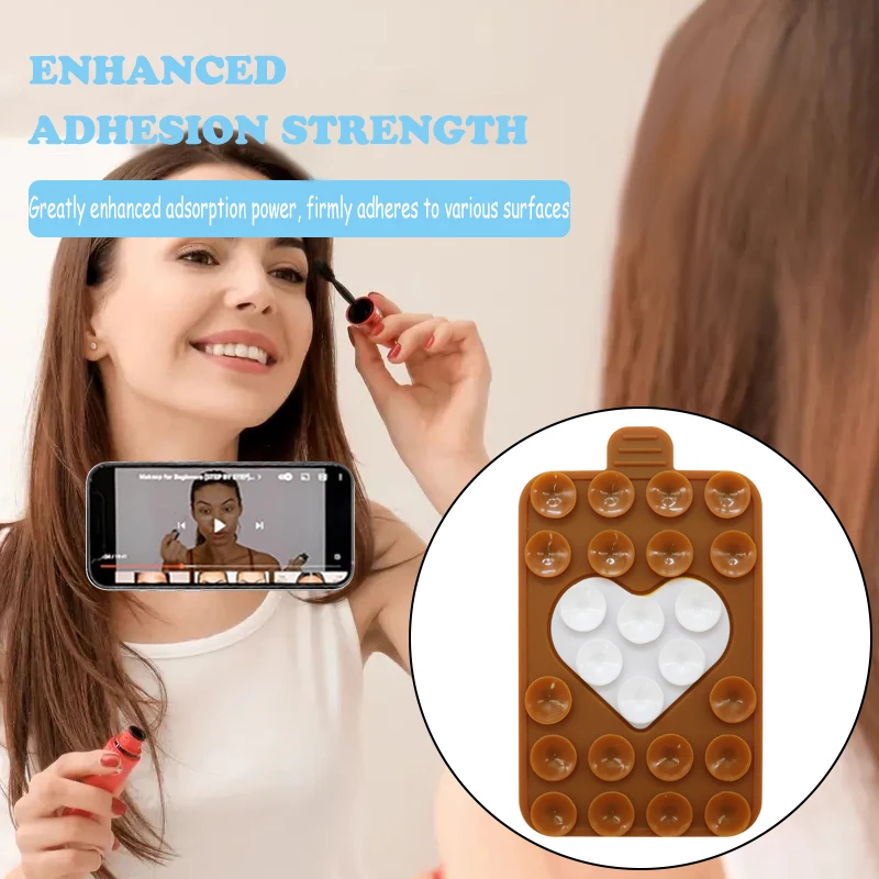 Silicon Sticky Phone Grip with Strong Suction Power Holder Removable and Reusable Suction Cup Phone Mount