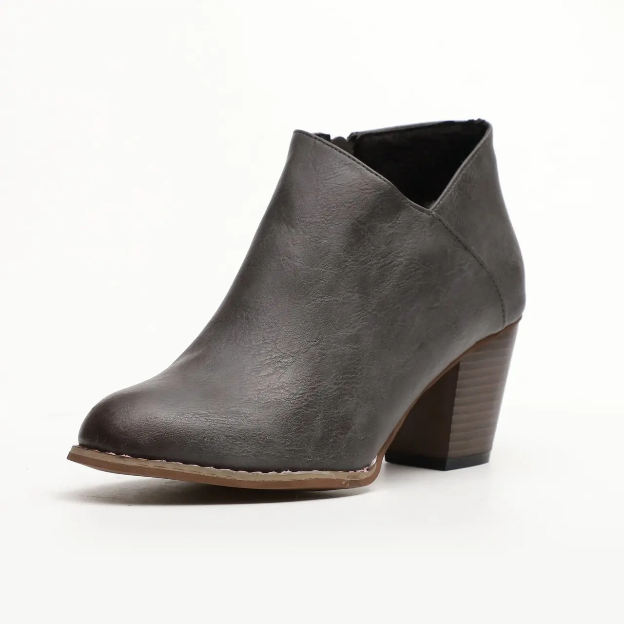 
new arrival of the winter women ankle boots keep warm snow leather ladies high heels formal brown ankle boots shoes 