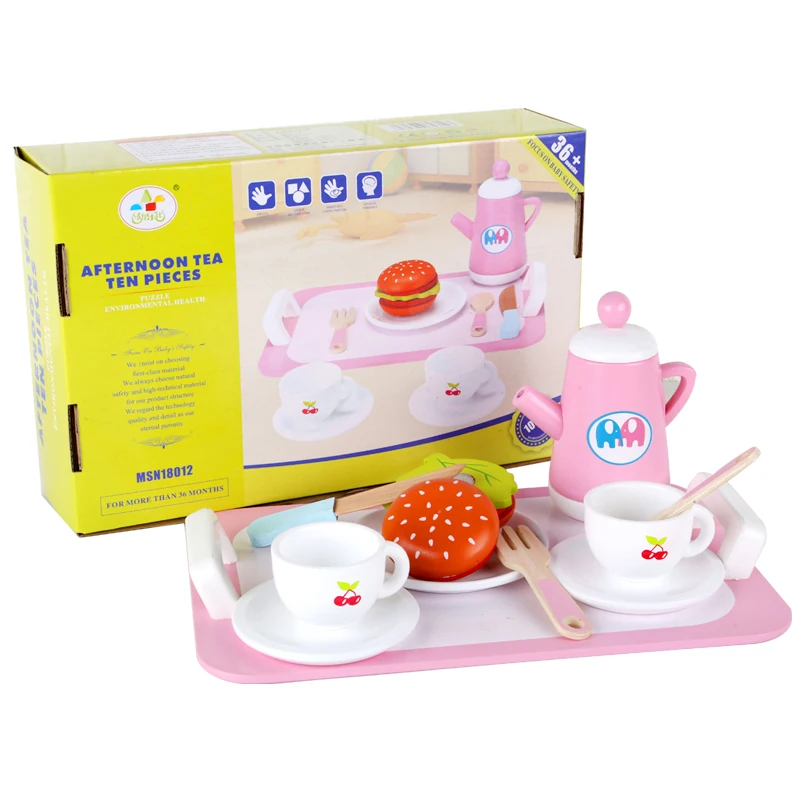 Kitchen set pretend kitchen cooking game 10-piece set of children`s early education simulation afternoon tea toy
