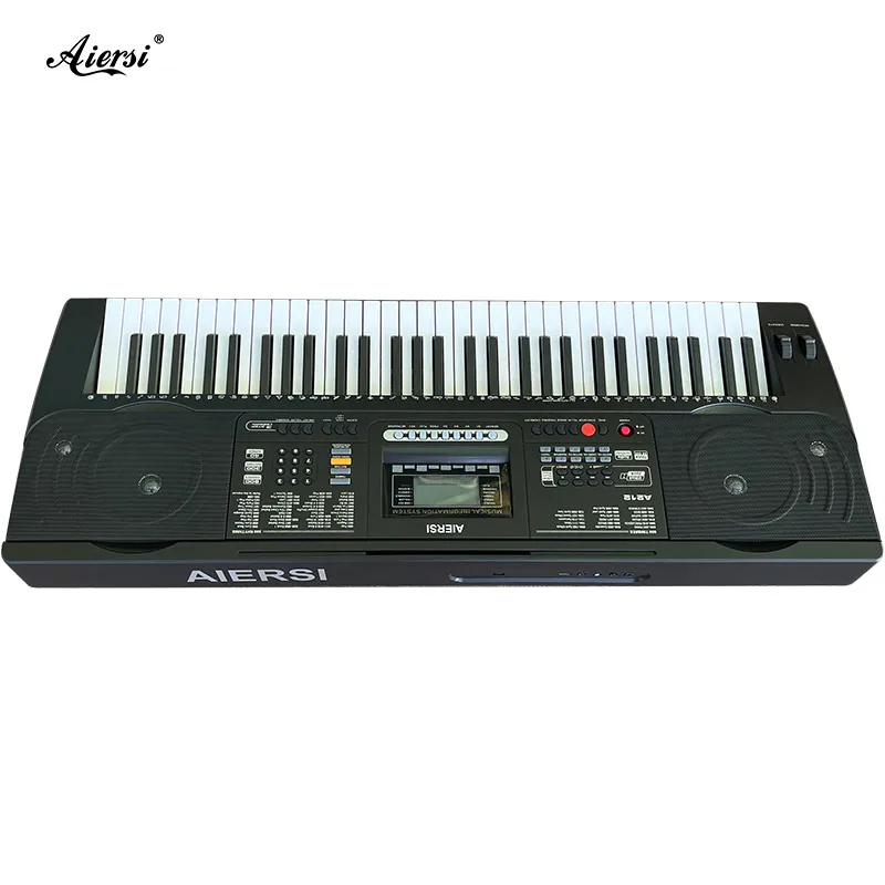Aiersi Electronic Piano 61-Key Simulation Piano Keys Touch Function MIC Jack Professional Portable Electronic Organ for Teacher