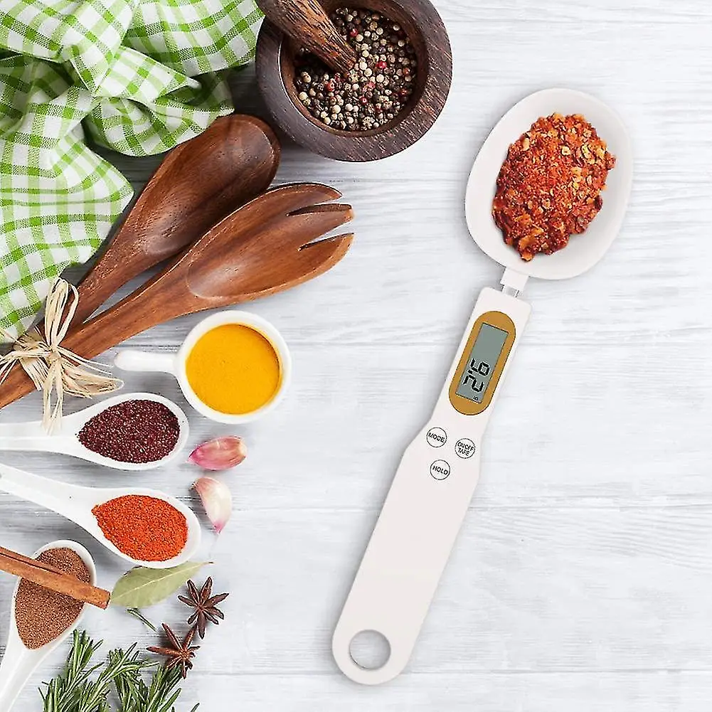 portable mini gold measuring coffee spoon  with scale white digital food  electronic kitchen weight scale  measuring spoon