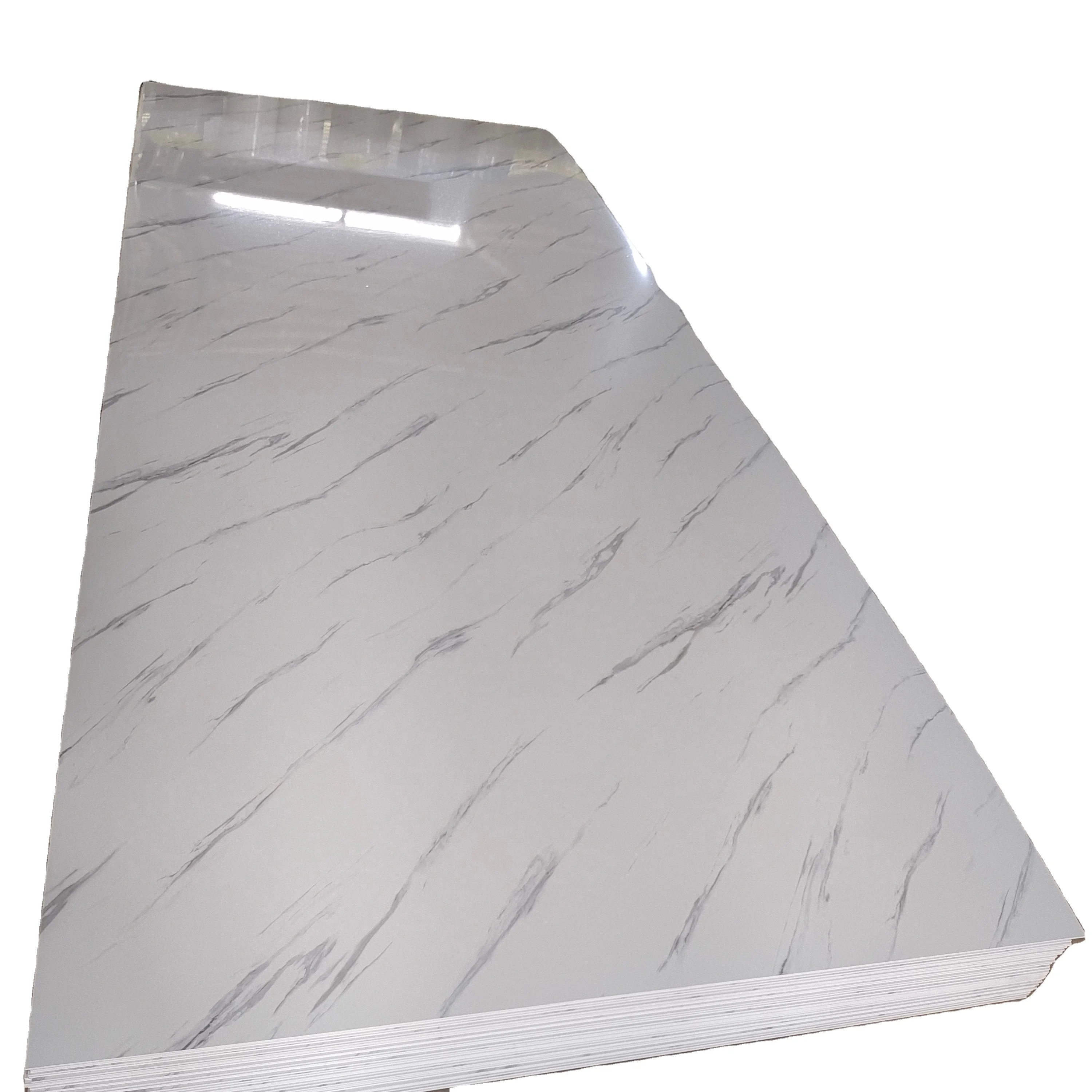 High glossy UV marble sheet White/Black/Gloden color