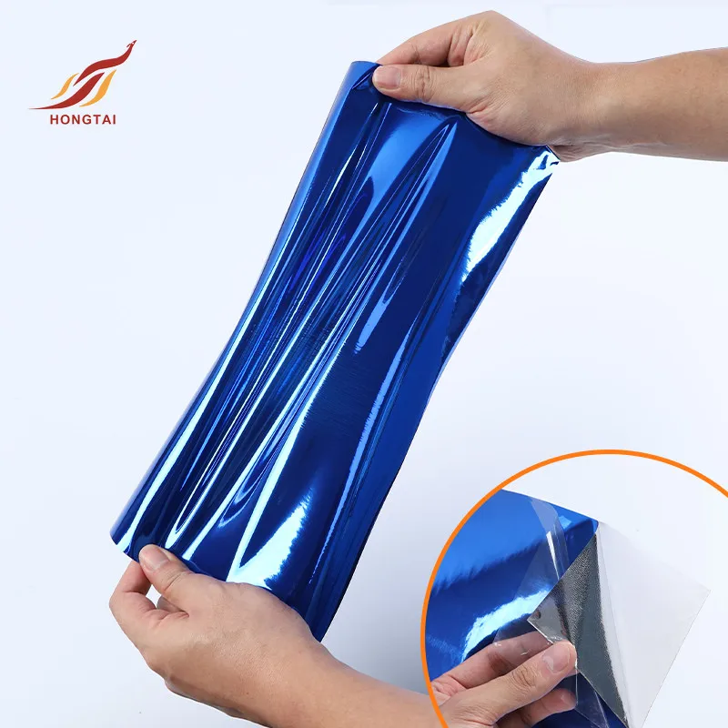 full body dark grey car wrapping chrome vinyl film reflective black chrome car wrap stickers