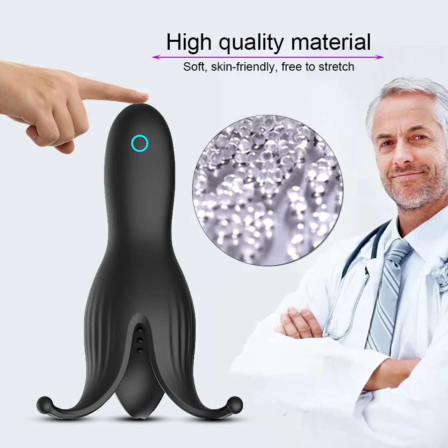 Male Glans Training Penis Erection Vibrator Chest Massage Sex Toys for Men Masturbation Couples Sex Product Shop