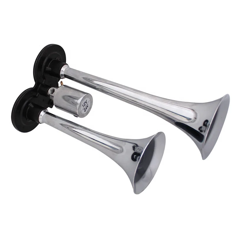 В виде бабочек, новинка, 12/24v 135db супер громкий Chrome не ржавеет тройной трубы Air Horn лодка автобус грузовик поезд мотоцикл автомобильный гудок GZHAOER HT-102