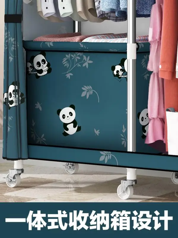 New Design of Rolling Clothes Organizer on Wheels with Hooks for Hanging Handbags.
