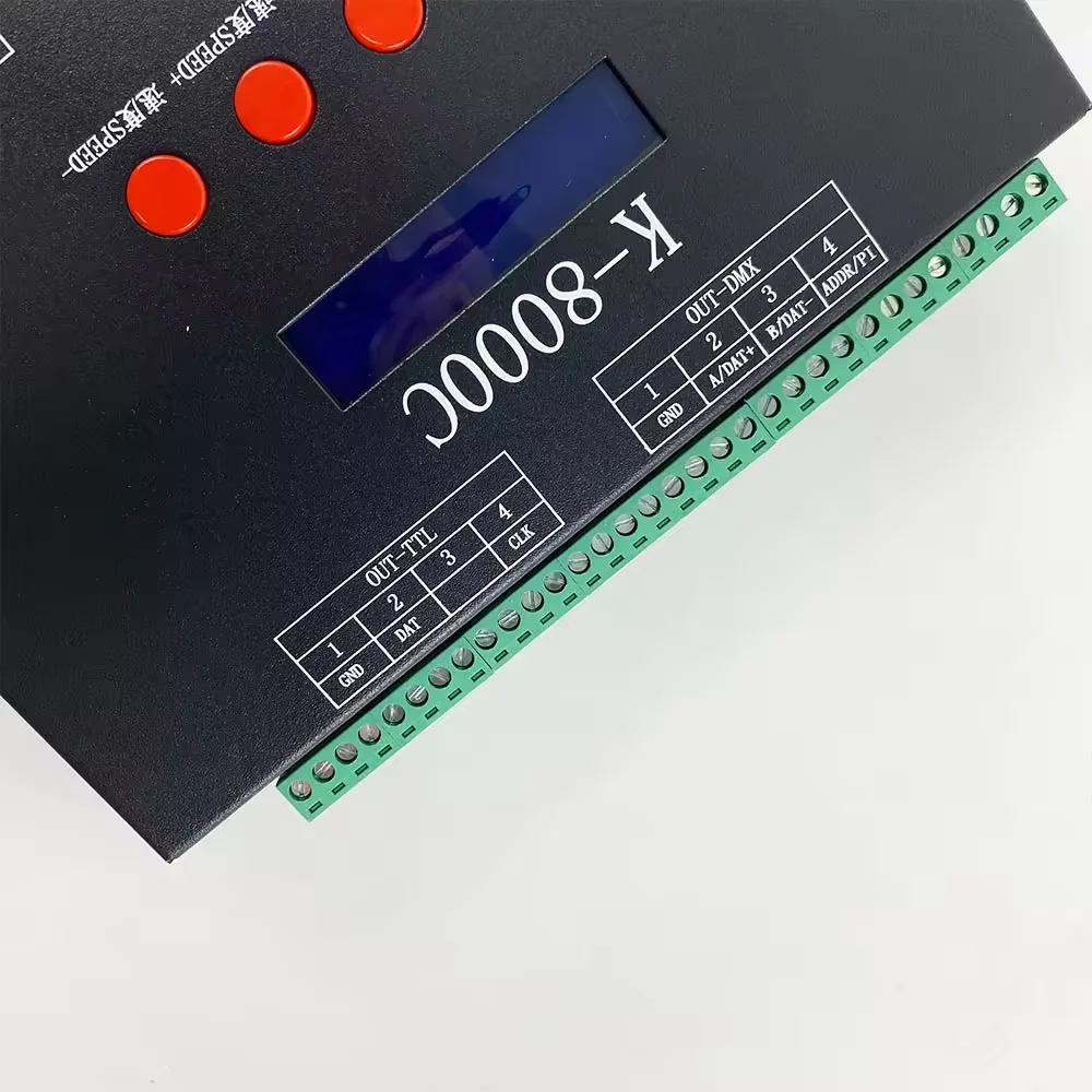 Светодиодный пиксельный контроллер K-8000C оригинальный SPI 1024 пикселей программируемый DMX512 ws2811 SD карта светодиодный