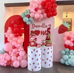 Macaron pink berry first fruit theme Balloon Arch Garland kit for girl birthday baby shower Party Garden Anniversary decoration