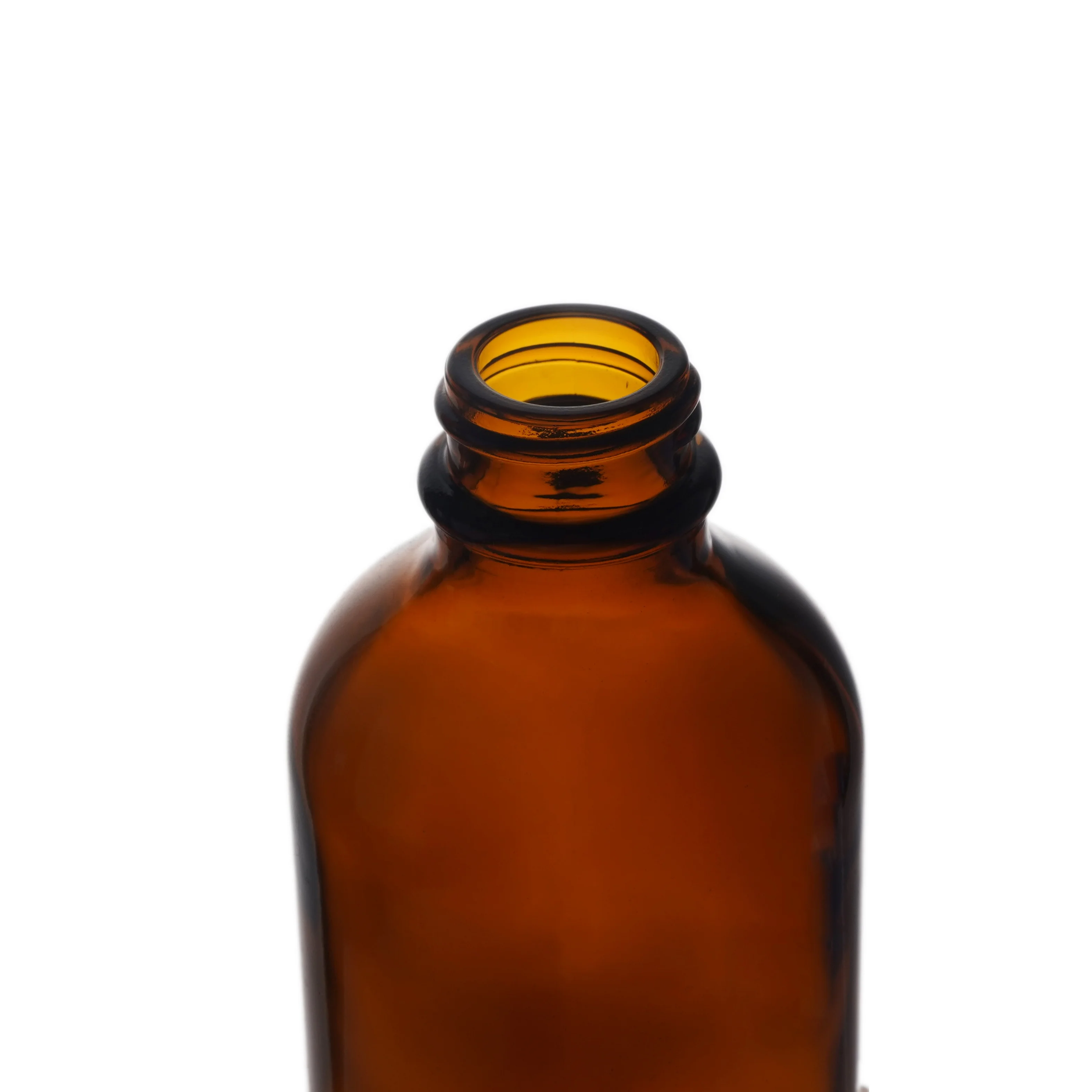 Berlin Packaging Food Grade Boston Round Frosted Amber Beverage Bottle Customized Logo 34oz Glass Orange Juice Milk Bottle