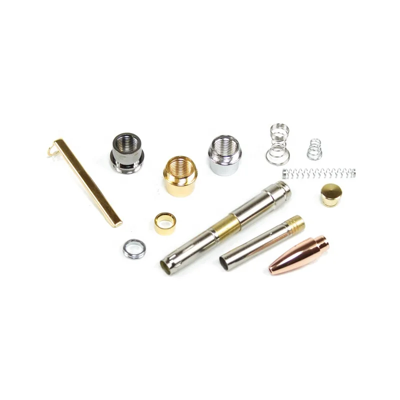 Twist Pen Kit Custom Aluminium CNC Turning Parts DIY Self Assembly Copper Ball-point Pen Tip Parts With powder-coated