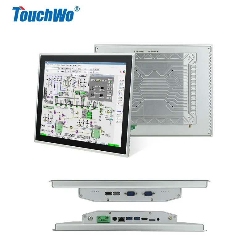 TouchWo 8 10 12 15 17 19 21.5 inch industrial touch screen monitor all-in-one touch panel pc for digital factory