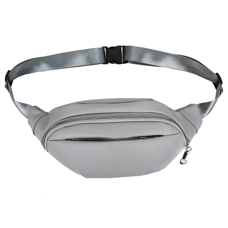 Поясная Сумка из искусственной кожи для мужчин и женщин забавная сумочка на лямках с регулируемым ремешком черного цвета бега