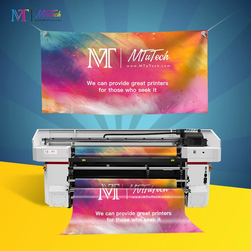 MT New Generation Inkjet Digital Fabric Printing Machine Roll to Roll Textile Flag Printing Machine