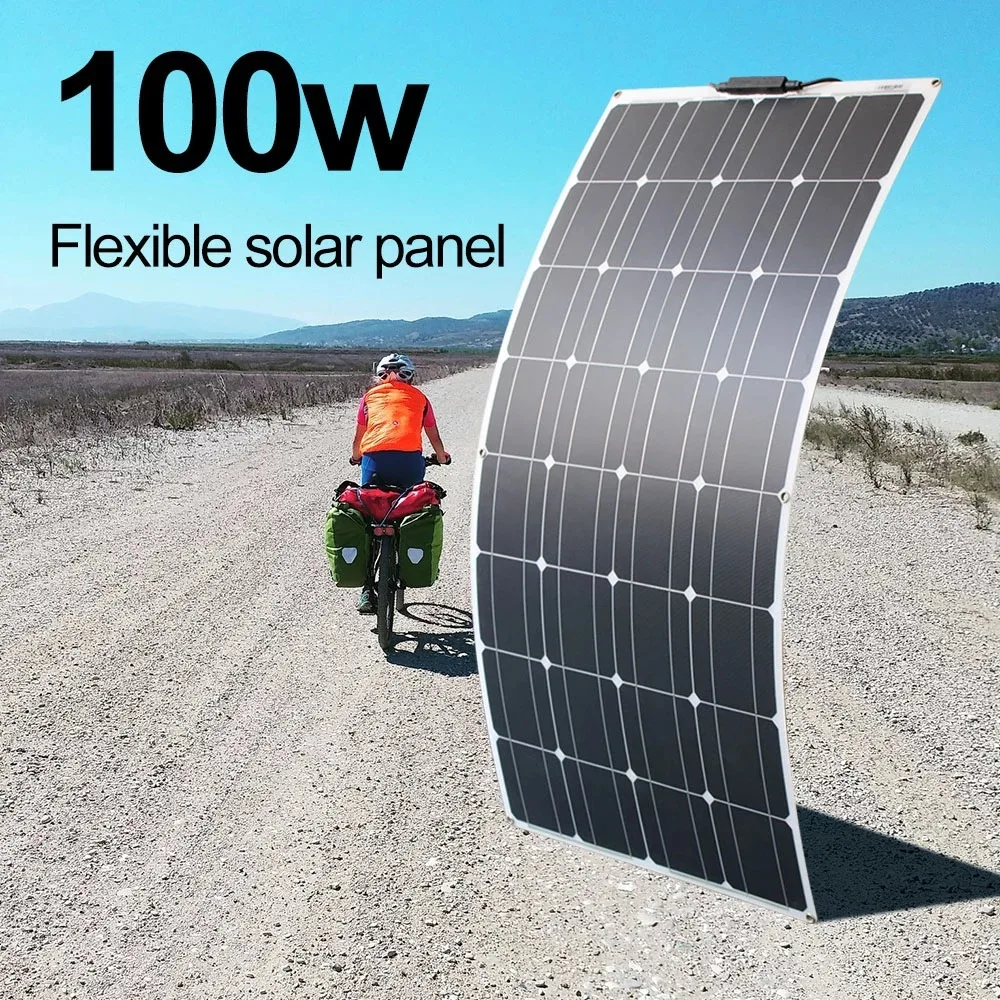 ETFE Flexible Solar Panels 100W Flexible Protatable Solar Panel For Boats Roof With Cables