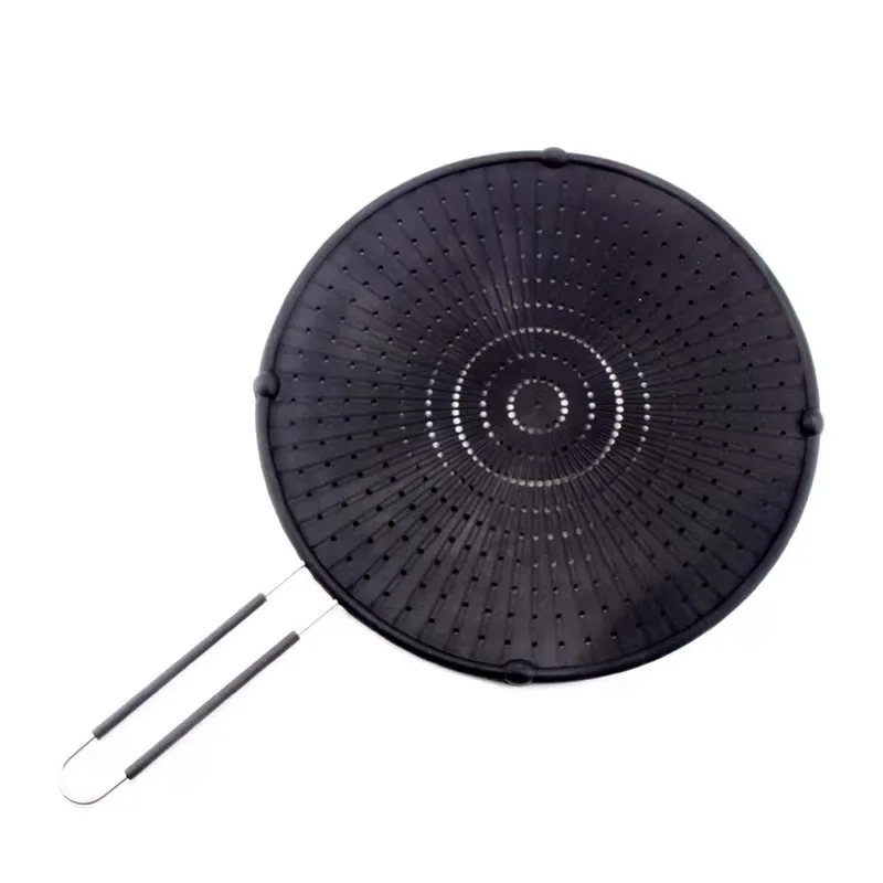 Food grade Fine Mesh silicone 13 in Splatter Screen with TPR Handle Heavy Duty Splatter Guard for Frying Pan oil splash