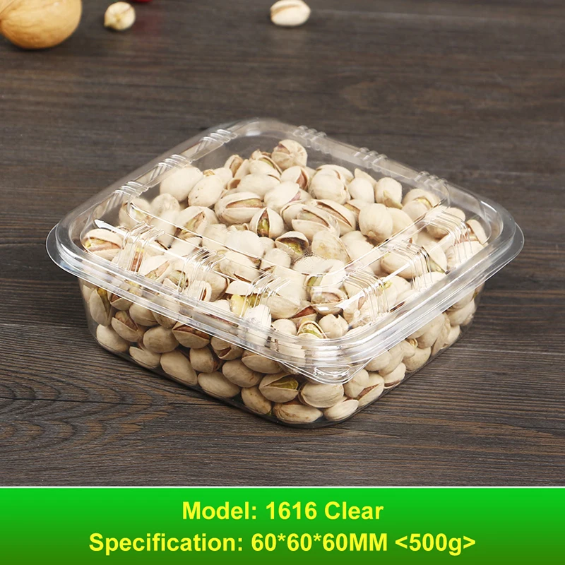Transparent Biscuits and Cookies Snack Storage Container Plastic Packaging Food Box for Dry Fruit