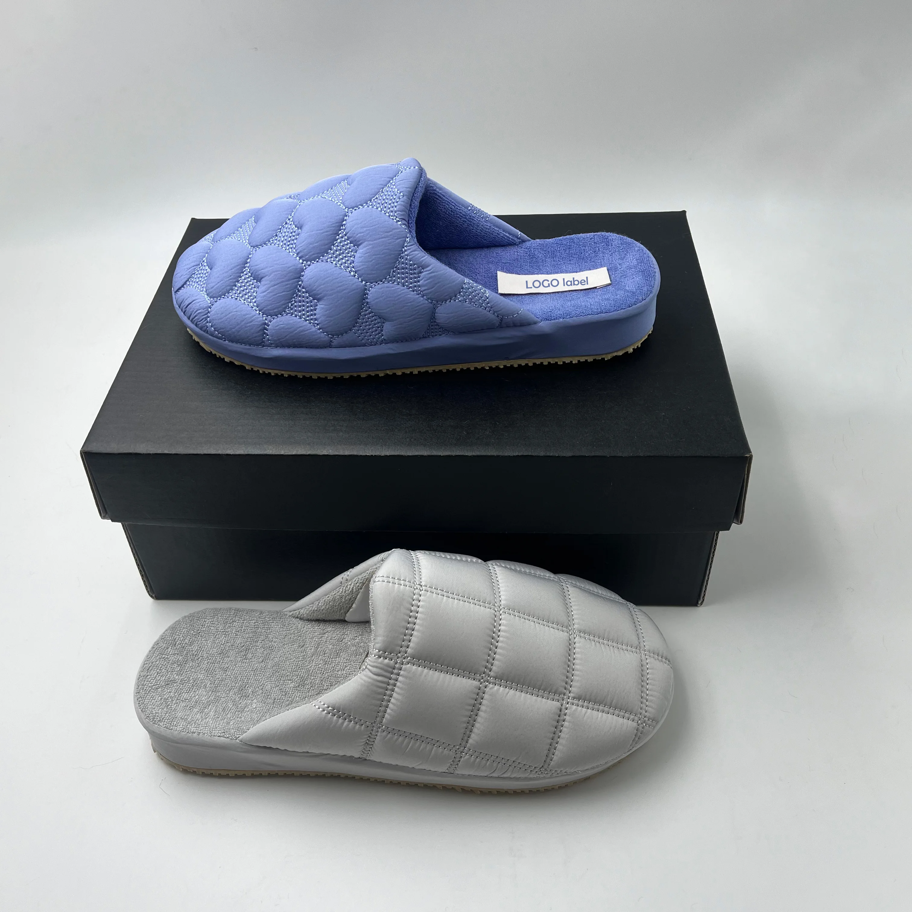 2024 New Arrival Customizable Summer/Spring Slippers with Quilting Upper Foot Bed Arch Insole and TPR Outsole for Home Use