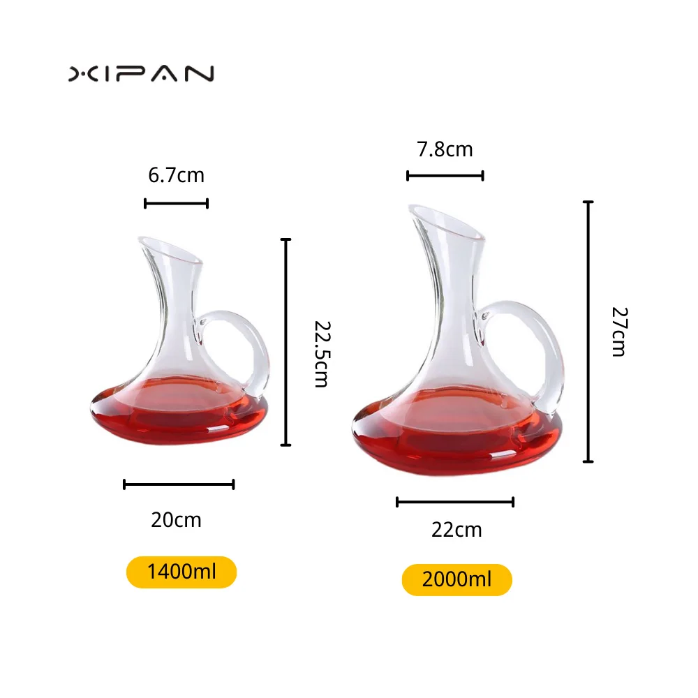 Hot Sale Wine Decanters with Handle Custom Wine Decanter Set for Red Wine Vodka Liquor Whiskey