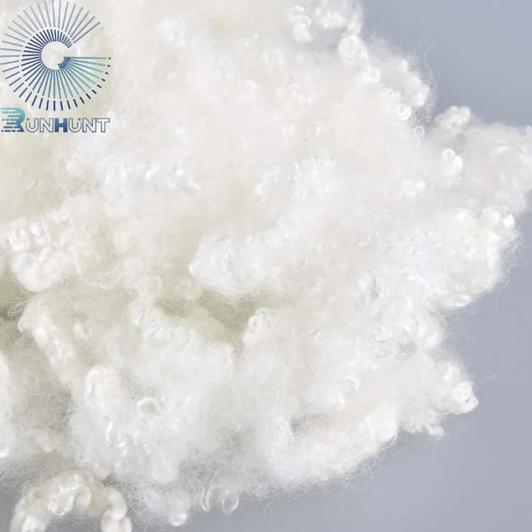 High Quality Oeko Tex 100 Polyester Recycled Siliconized 3D/64 Mm Fiber For Mattress Topper