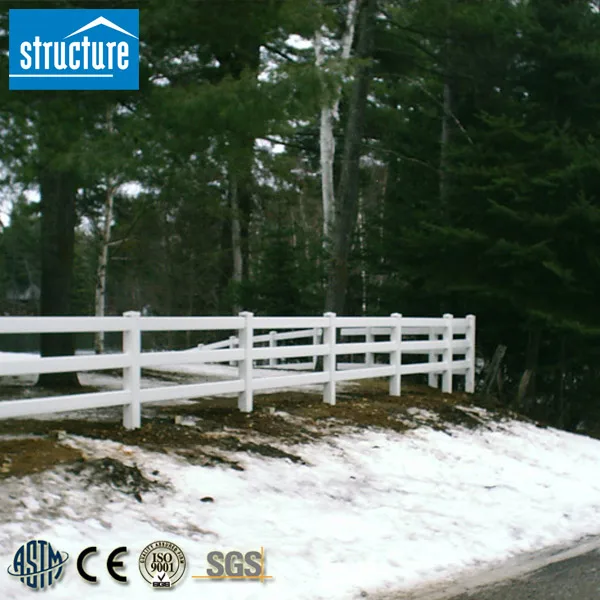 white ranch style fencing pvc ranch horse fence