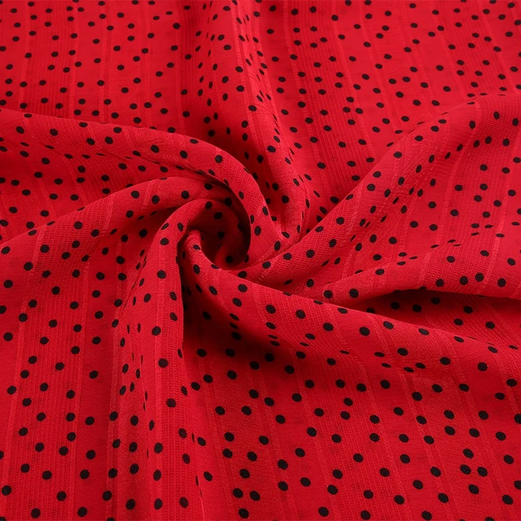 high twist airtex chiffon printed polyester chiffon print jersey fabric