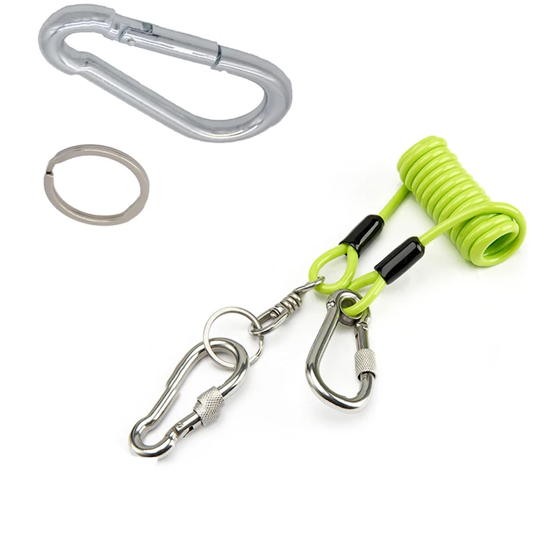Custom Steel Coiled Wire Spring Tool Lanyard for Boat Outboard Switch Engine Lanyard Urgent Stop Button